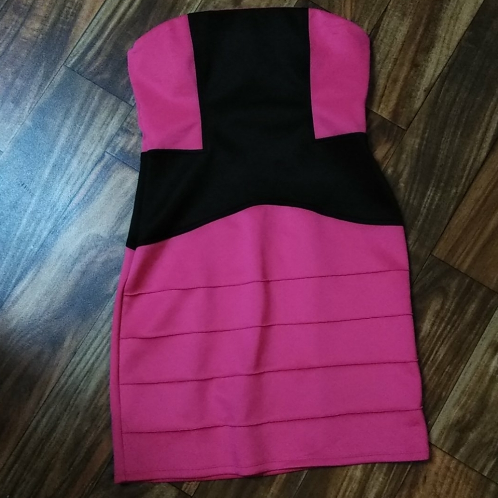 Fuchsia pink party dress